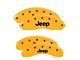 MGP Brake Caliper Covers with Jeep Logo; Yellow; Front and Rear (18-24 Jeep Wrangler JL)