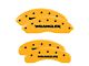 MGP Brake Caliper Covers with Jeep Wrangler Logo; Yellow; Front and Rear (18-24 Jeep Wrangler JL)