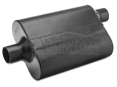 Flowmaster Super Flow 44 Series Center/Offset Oval Muffler; 2.25-Inch Inlet/2.25-Inch Outlet (Universal; Some Adaptation May Be Required)