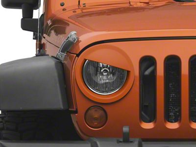 MMD Angry Eyes Headlight Conversion; Unpainted (07-18 Jeep Wrangler JK)