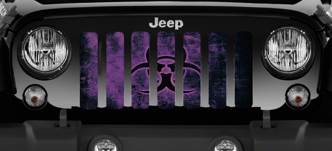 Jeep Gladiator Grille Insert; Biohazard Glow Purple (20-24 Jeep ...