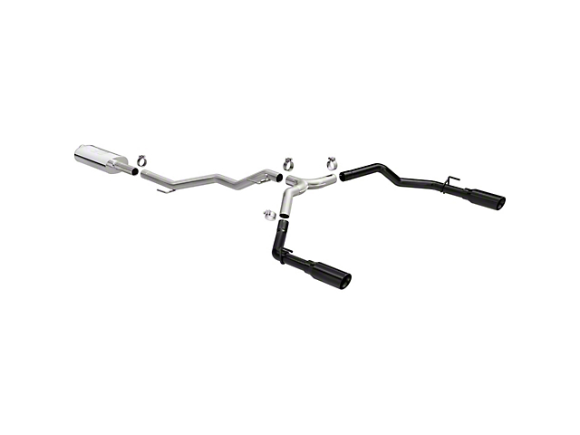 Magnaflow Street Series Dual Exhaust System with Black Tips; Rear Exit (20-22 3.6L Jeep Gladiator JT)