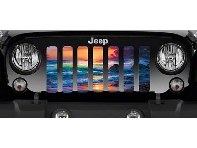 Grille Insert; Colorful Beach (20-24 Jeep Gladiator JT)