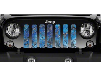 Grille Insert; Dirty Girl Blue Undertow Woodland Camo (20-24 Jeep Gladiator JT)