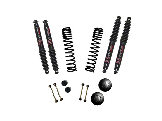 SkyJacker 2.50-Inch Dual Rate Long Travel Suspension Lift Kit with 1-Inch Rear Coil Spacers and Black MAX Shocks (20-24 Jeep Gladiator JT, Excluding Launch Edition, Mojave & Rubicon)