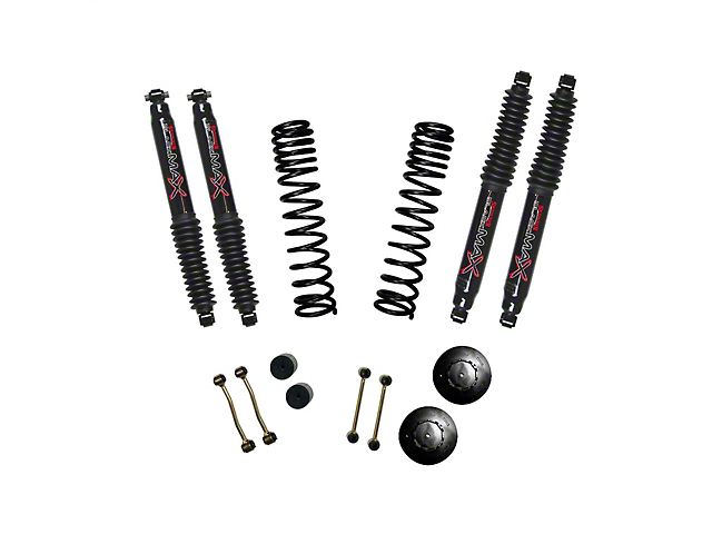 SkyJacker 2.50-Inch Dual Rate Long Travel Suspension Lift Kit with 1-Inch Rear Coil Spacers and Black MAX Shocks (20-22 Jeep Gladiator JT Launch Edition, Rubicon)