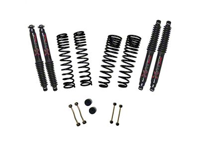 SkyJacker 2.50-Inch Dual Rate Long Travel Suspension Lift Kit with 1.50-Inch Rear Coil Springs and Black MAX Shocks (20-23 Jeep Gladiator JT, Excluding Launch Edition, Mojave & Rubicon)