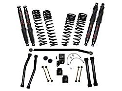 SkyJacker 4.50-Inch Dual Rate Long Travel Suspension Lift Kit with 3-Inch Rear Coil Springs and Black MAX Shocks (20-24 Jeep Gladiator JT, Excluding Launch Edition, Mojave & Rubicon)