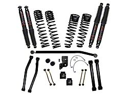 SkyJacker 4.50-Inch Dual Rate Long Travel Suspension Lift Kit with 3-Inch Rear Coil Springs and Black MAX Shocks (20-22 Jeep Gladiator JT Launch Edition, Rubicon)