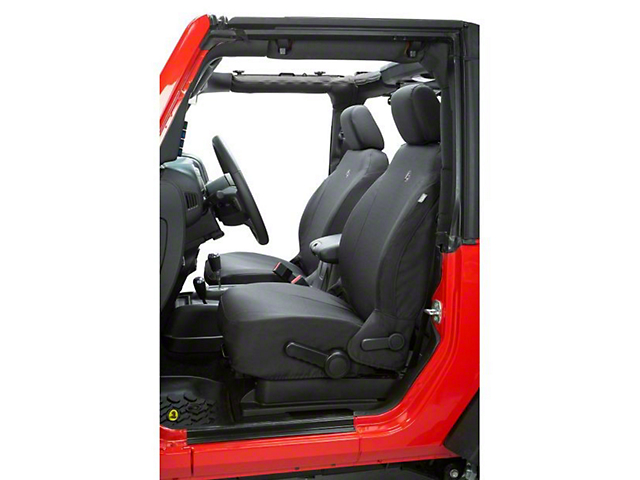 Bestop Front Seat Covers; Black Diamond (20-22 Jeep Gladiator JT)