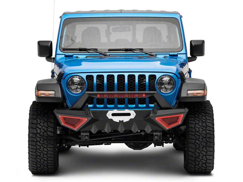 Barricade X-Series Front Bumper; Red Inserts (20-23 Jeep Gladiator