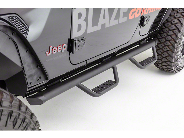 Dominator Extreme D2 Side Step Bars; Textured Black (20-23 Jeep Gladiator JT)