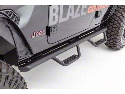 Go Rhino Dominator Xtreme D2 Side Step Bars; Textured Black (20-24 Jeep Gladiator JT)