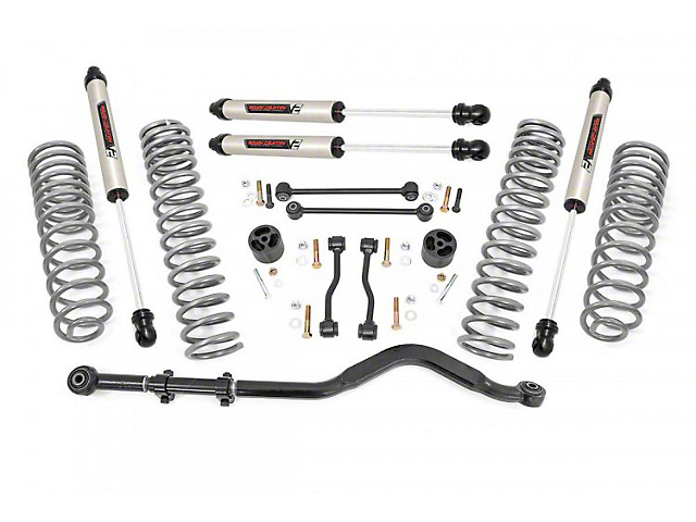 Rough Country 3.50-Inch Coil Spring Suspension Lift Kit with V2 Monotube Shocks (20-23 3.6L Jeep Gladiator JT)