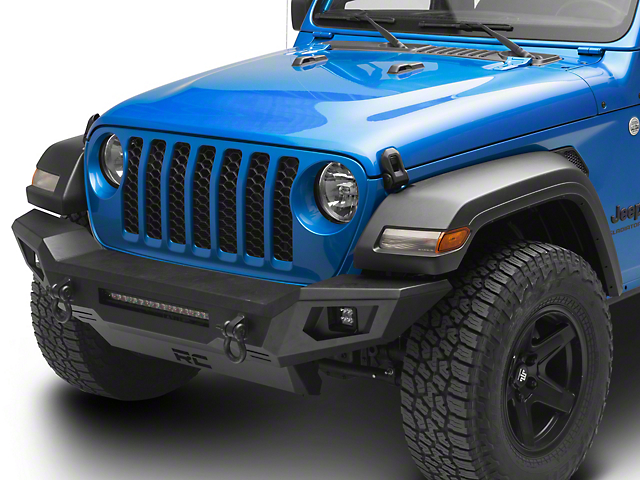 Rough Country Full-Width Front Bumper; Satin Black (20-22 Jeep Gladiator JT)