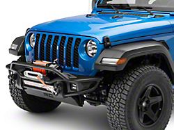 Rough Country Tubular Winch Front Bumper; Satin Black (20-23 Jeep Gladiator JT)