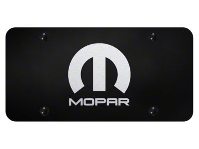 MOPAR License Plate; Black (Universal; Some Adaptation May Be Required)