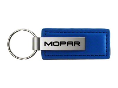 MOPAR Blue Leather Key Chain