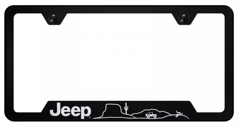 Jeep Desert Laser Etched Cut-Out Frame (Universal; Some Adaptation May Be Required)