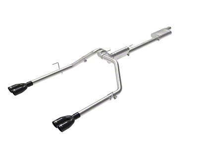 AFE Vulcan Series Dual Exhaust System with Black Tips; Rear Exit (20-24 3.6L Jeep Gladiator JT)