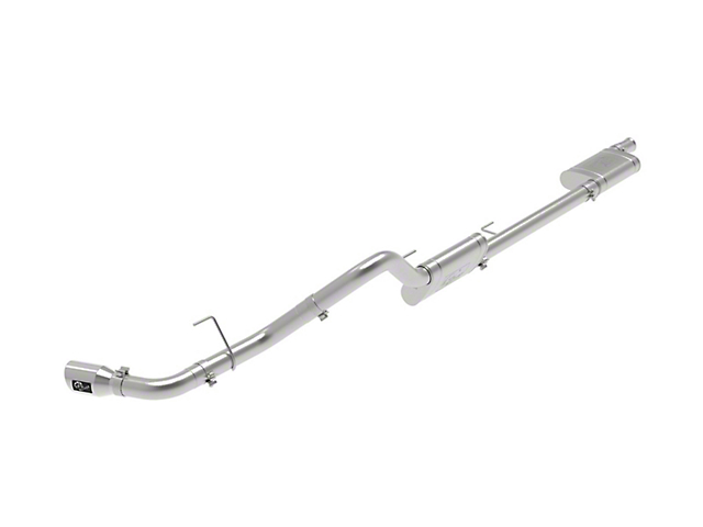 AFE Apollo GT Series Single Exhaust System with Polished Tip; Side Exit (20-22 3.6L Jeep Gladiator JT)