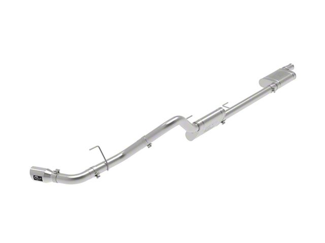 AFE Apollo GT Series Single Exhaust System with Polished Tip; Side Exit (20-24 3.6L Jeep Gladiator JT)