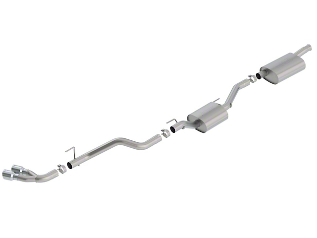 Borla Touring Single Exhaust System with Polished Tips; Side Exit (20-23 3.6L Jeep Gladiator JT)