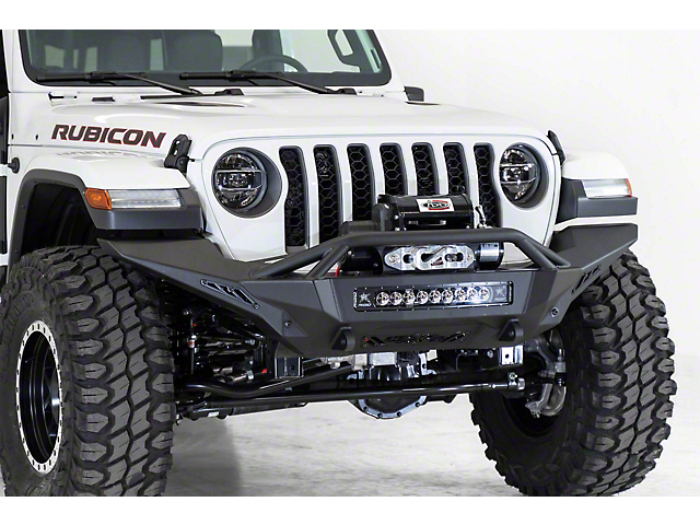 Addictive Desert Designs Stealth Fighter Winch Front Bumper with Top Hoop (20-23 Jeep Gladiator JT Launch Edition, Mojave, Rubicon)