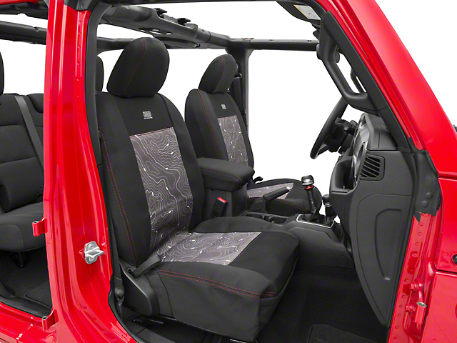 ARB Seat Skin Front Seat Covers; Black (20-22 Jeep Gladiator JT)