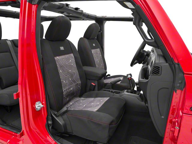 ARB Seat Skin Front Seat Covers; Black (20-24 Jeep Gladiator JT)