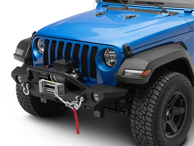 Barricade Trail Force HD Front Bumper with 9,500 lb. Winch (20-22 Jeep Gladiator JT)