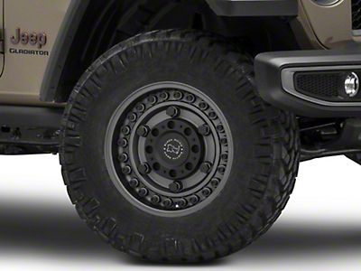 Black Rhino Jeep Gladiator Abrams Textured Matte Gunmetal Wheel 