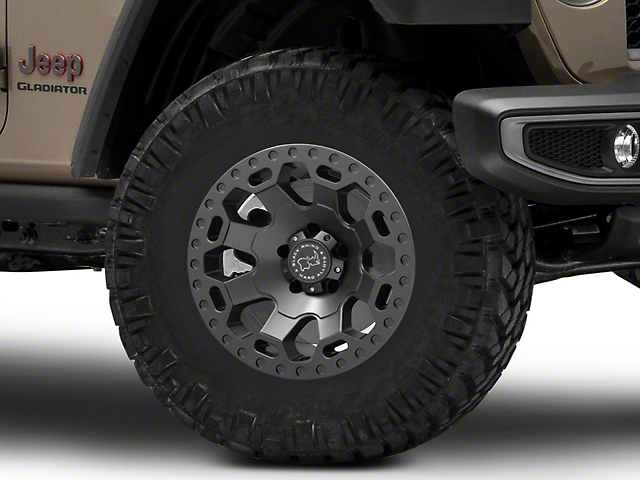 Black Rhino Warlord Matte Gunmetal Wheel; 17x9 (20-22 Jeep Gladiator JT)