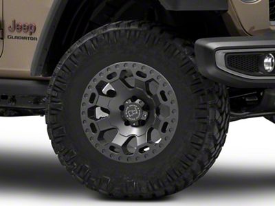 Black Rhino Warlord Matte Gunmetal Wheel; 17x9 (20-24 Jeep Gladiator JT)