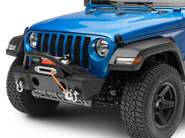 DV8 Offroad FS-13 Hammer Forged Stubby Front Bumper with Fog Light Provisions (20-22 Jeep Gladiator JT)