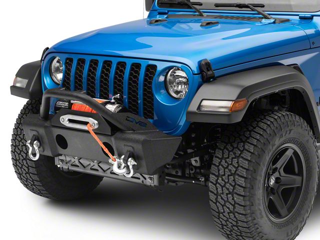 DV8 Offroad FS-13 Hammer Forged Stubby Front Bumper with Fog Light Provisions (20-24 Jeep Gladiator JT)