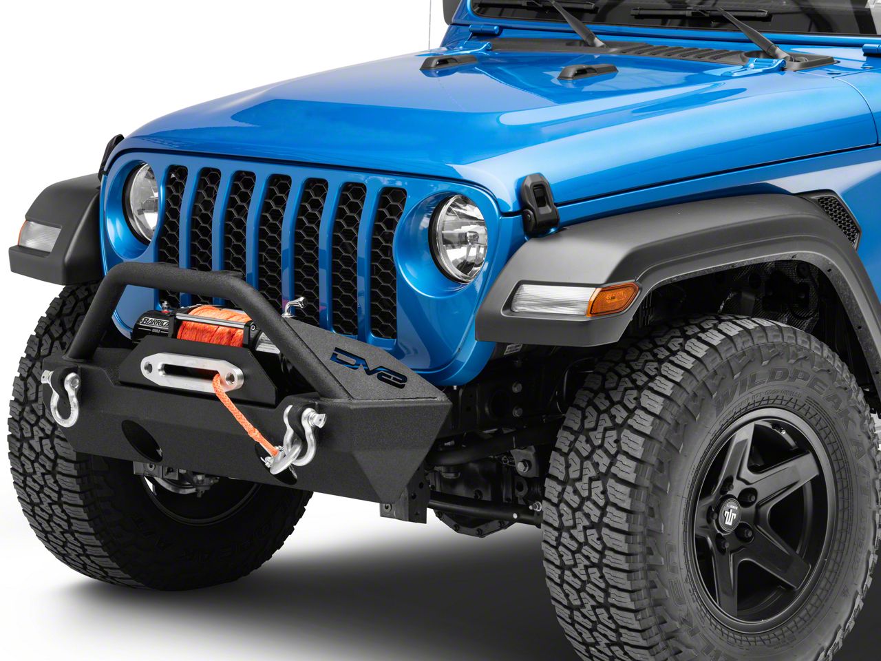 DV8 Offroad Jeep Gladiator FS-15 Hammer Forged Stubby Front Bumper with ...