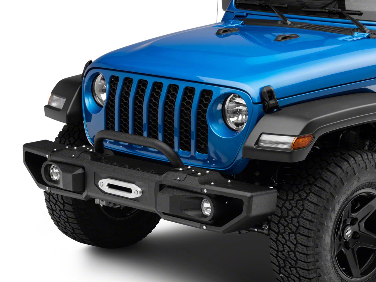 DV8 Offroad Jeep Gladiator Modular Front Bumper with Bull Bar FBJL10