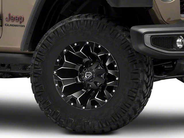 Fuel Wheels Assault Matte Black Machined Wheel; 17x9 (20-24 Jeep Gladiator JT)
