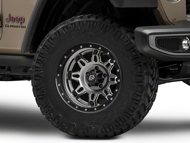 Fuel Wheels Hostage III Gunmetal and Black Wheel; 17x9 (20-23 Jeep Gladiator JT)