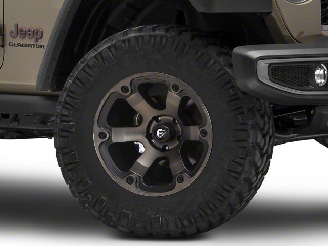 Fuel Wheels Beast Matte Black Machined Wheel; 18x9 (20-24 Jeep Gladiator JT)