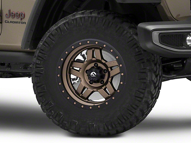 Fuel Wheels Trophy Matte Black with Anthracite Ring Wheel; 17x8.5 (20-23 Jeep Gladiator JT)