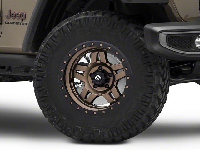 Fuel Wheels Trophy Matte Black with Anthracite Ring Wheel; 17x8.5 (20-24 Jeep Gladiator JT)