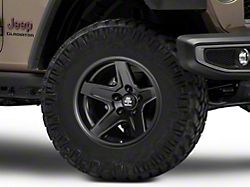 Mammoth Boulder Matte Black Wheel; 17x9; -6mm Offset (20-26 Jeep Gladiator JT)
