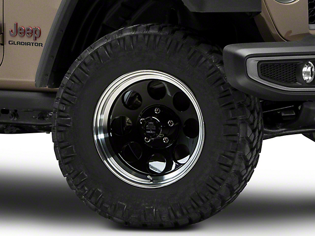 Mammoth 8 Aluminum Black Wheel; 17x9 (20-22 Jeep Gladiator JT)