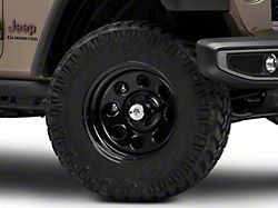 Mammoth 8 Steel Black Wheel with Polished Center Cap; 17x9 (20-23 Jeep Gladiator JT)