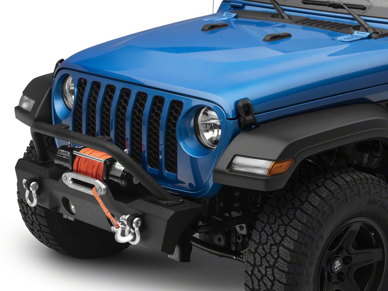 RedRock Jeep Gladiator Attack Stubby Winch Front Bumper JG1302 (20-23 ...