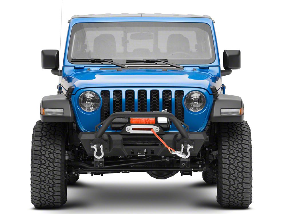 RedRock Stubby HD Pre-Runner Winch Front Bumper with Light