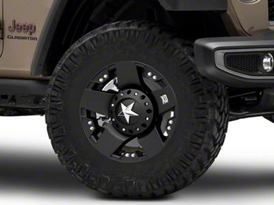 XD Rockstar Matte Black Wheel; 17x9 (20-23 Jeep Gladiator JT)