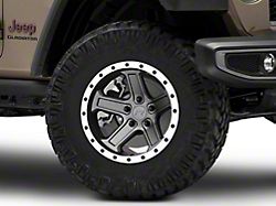 Rovos Wheels Tenere Charcoal with Machined Lip Wheel; 17x9 (20-23 Jeep Gladiator JT)